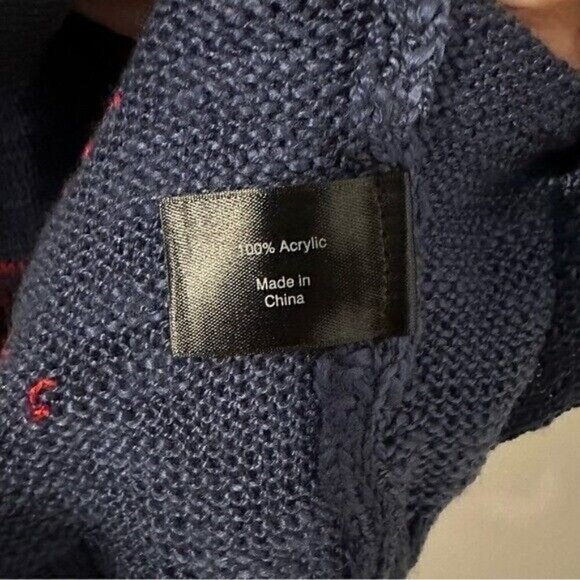 Lane Bryant Womens Sweater 14/16 sleeveless Open Front Star Embroidered Blue - Picture 7 of 10